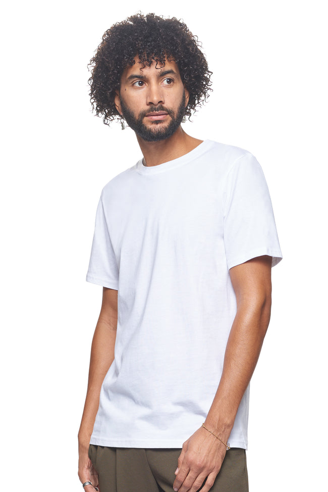 Expert Brand Wholesale Unisex men Organic Cotton T-Shirt Made in USA in Nova white#white