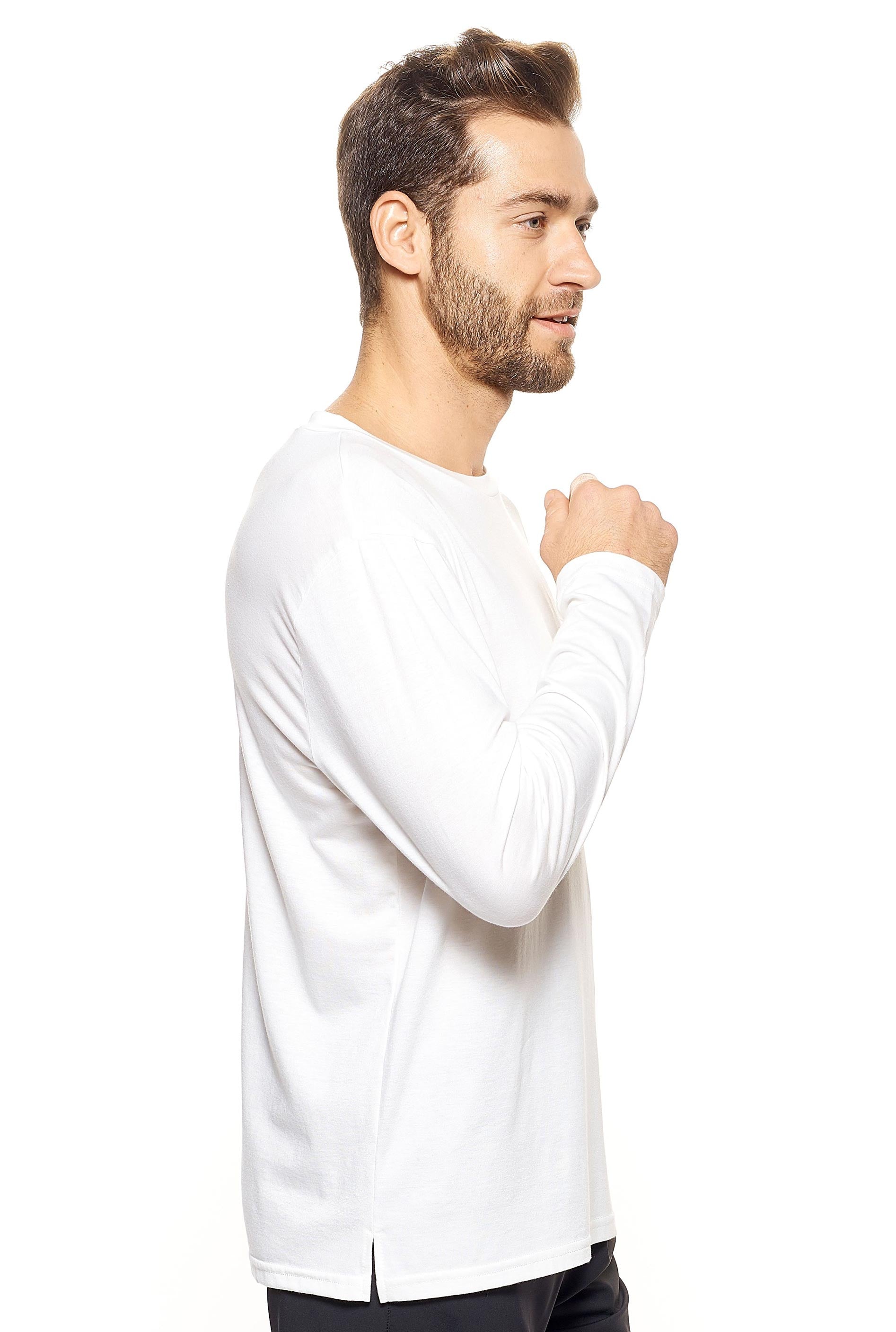 HC906🇺🇸🍃 Hemp Relaxed Split Hem Long Sleeve Tee - Expert Brand#bone