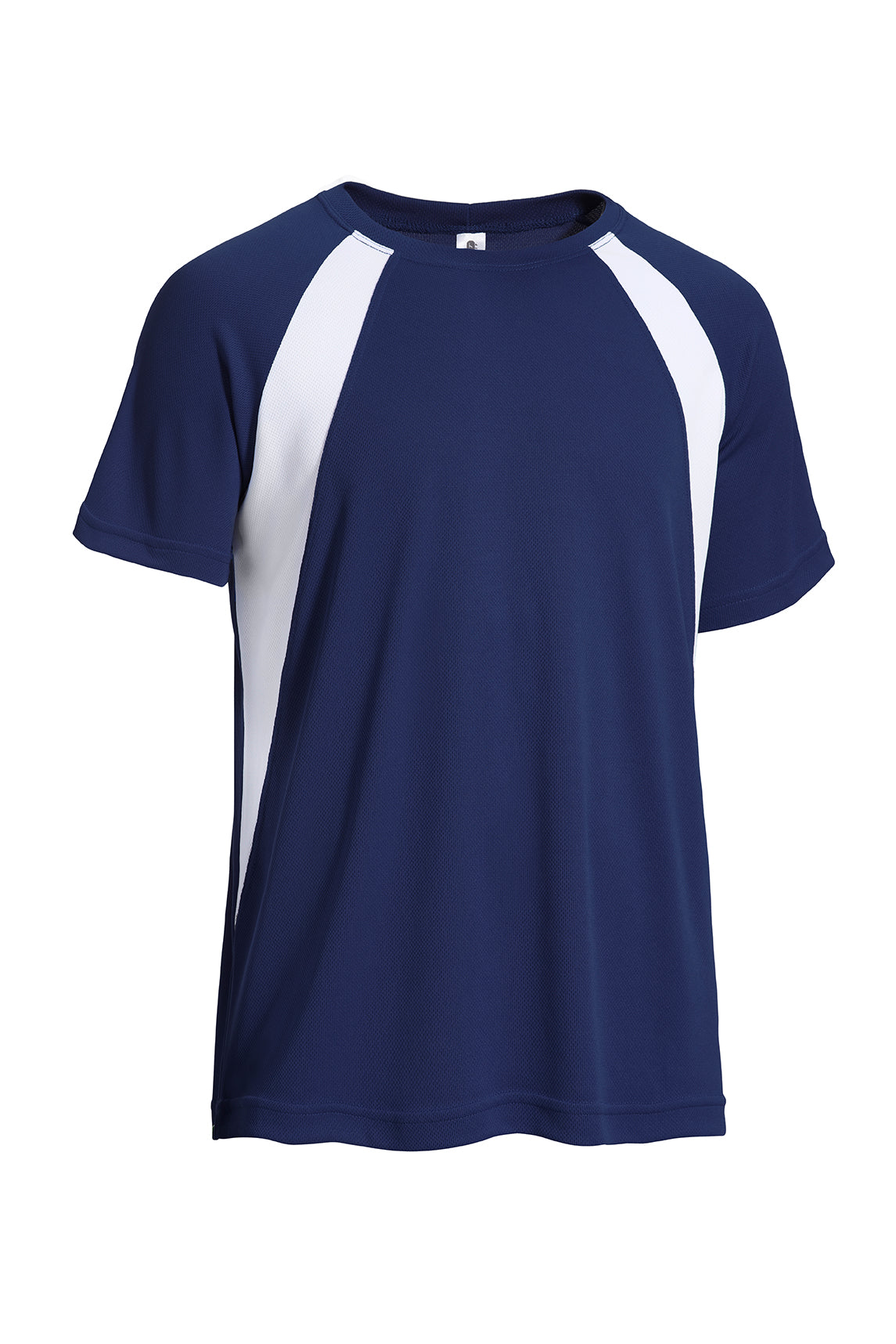 Expert Brand Wholesale Made in USA Blanks Men's T-Shirt Oxymesh Raglan Colorblock Tee in navy#navy