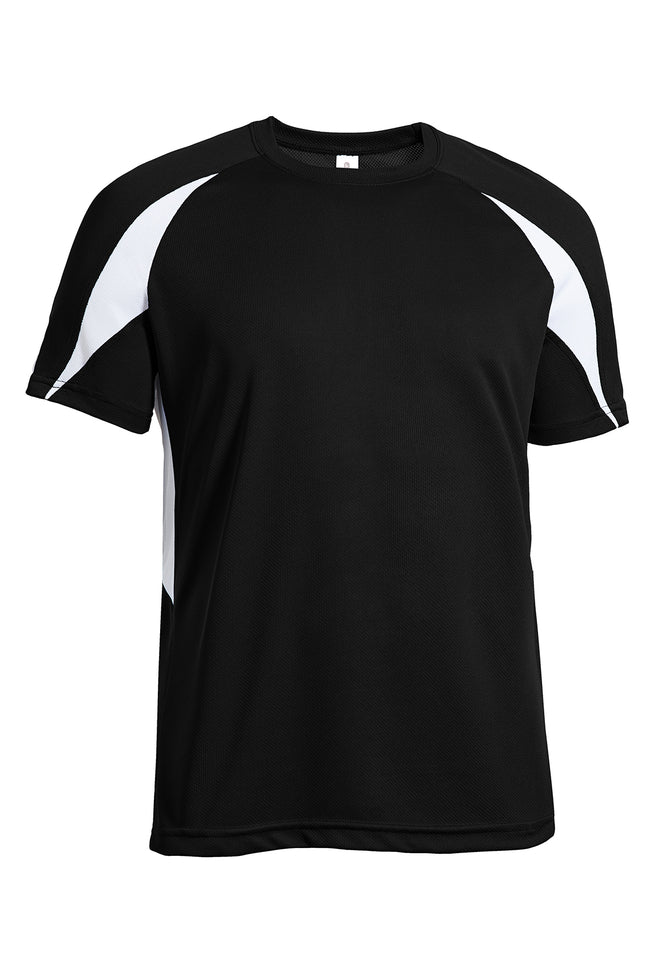 Expert Brand Wholesale Men's Oxymesh Crossroad Tee Colorblock black white#black