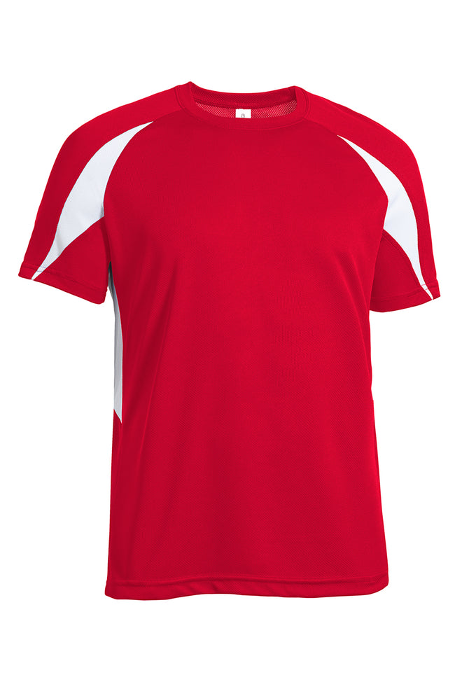 Expert Brand Wholesale Men's Oxymesh Crossroad Tee Colorblock red white#red