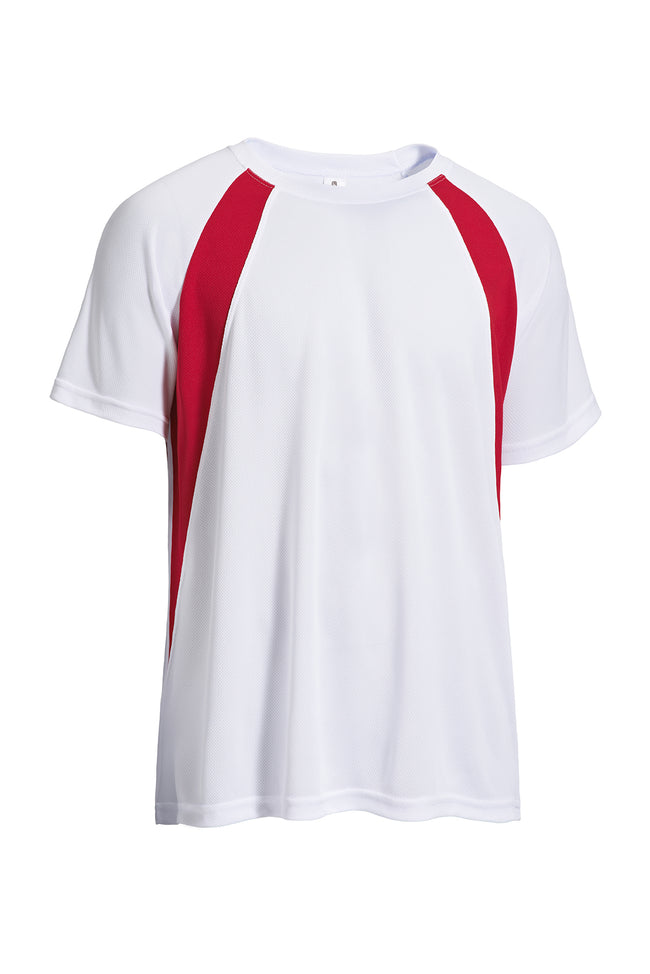 Expert Brand Wholesale Made in USA Blanks Men's T-Shirt Oxymesh Raglan Colorblock Tee in white#white