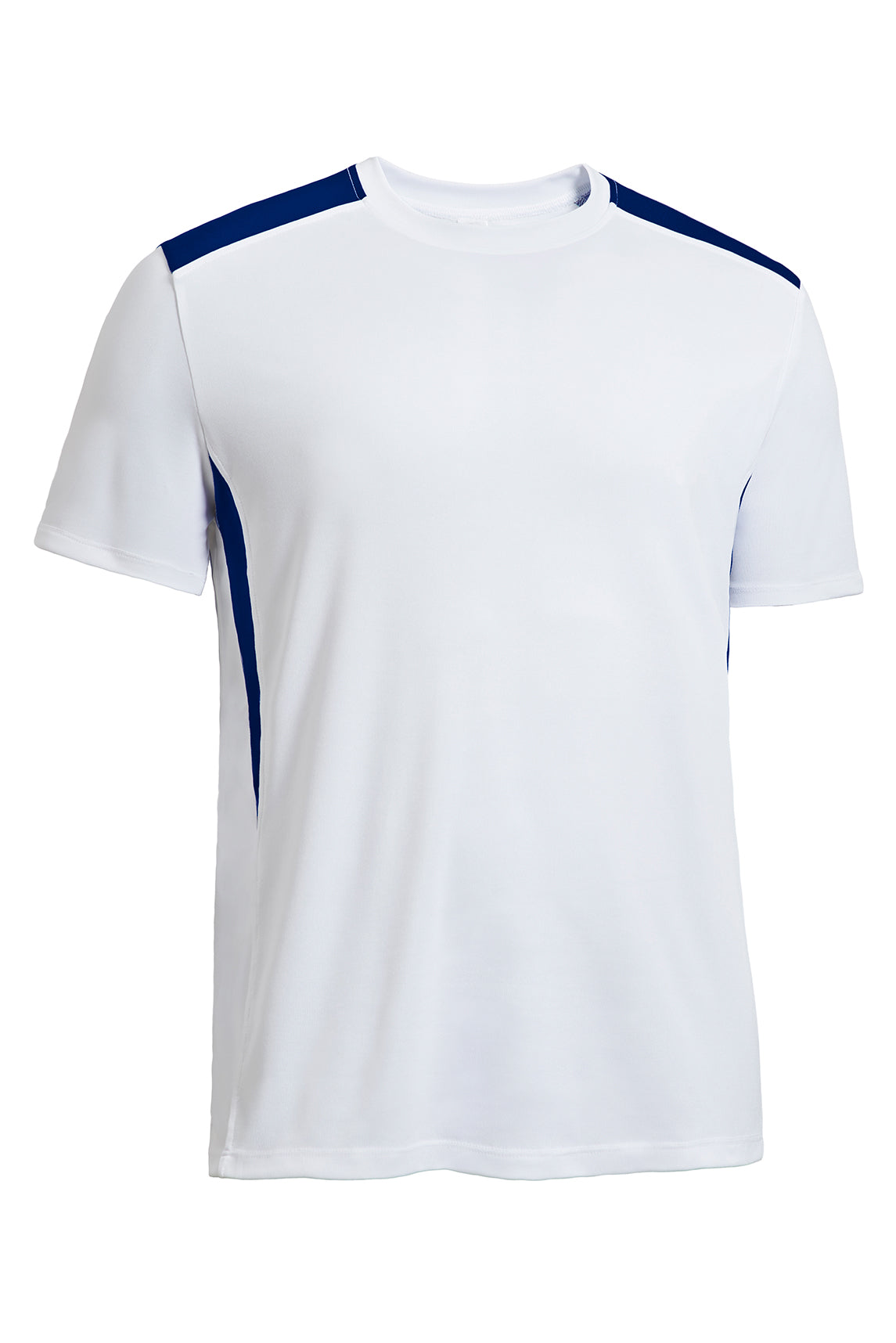 AI838 DriMax™ Stadium Tee  Expert Brand White Navy Quick-Dry #white-navy