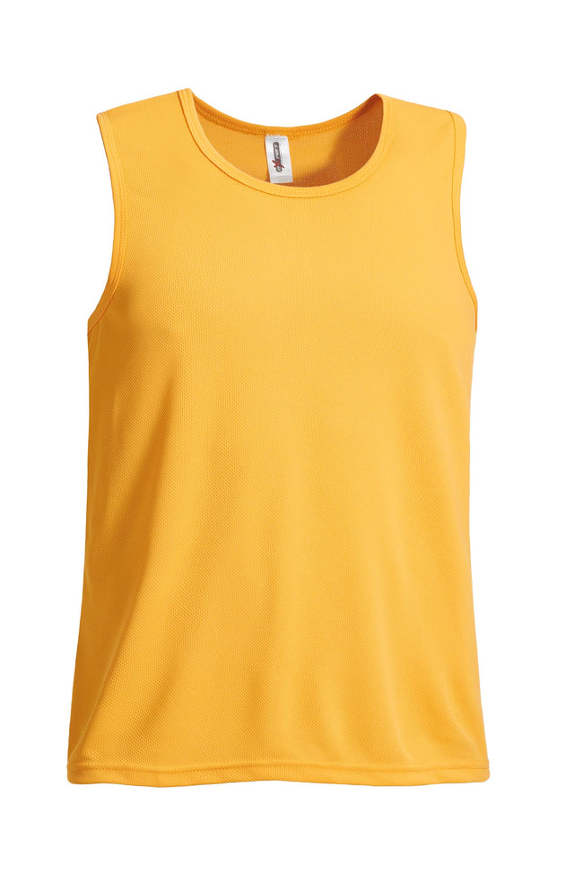 Expert Brand Wholesale Men's Oxymesh™ Sleeveless Tank Made in USA in Gold#gold