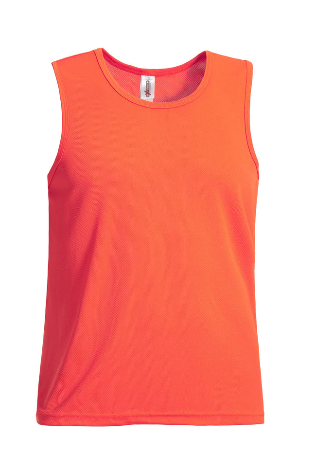 Expert Brand Wholesale Men's Oxymesh™ Sleeveless Tank Made in USA in orange#orange