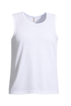 Expert Brand Wholesale Men's Oxymesh™ Sleeveless Tank Made in USA in White#white