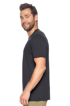 Expert Brand Wholesale Sustainable Eco-Friendly Apparel Micromodal Cotton Men's Crewneck T-Shirt Made in USA black 2#black