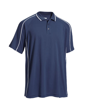 Expert Brand Wholesale Blank Activewear Men's Polo Golf Tennis Malibu Navy Blue White Piping#navy-blue