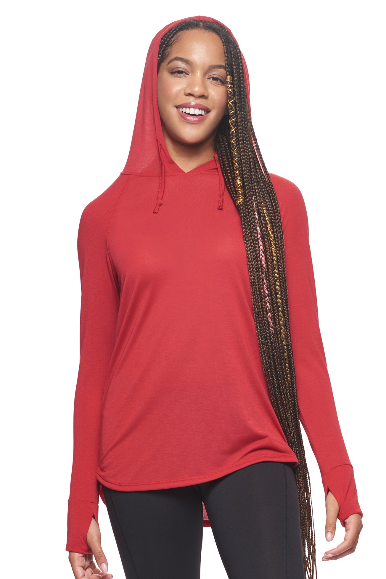 Expert Brand Wholesale Super Soft Eco-Friendly Performance Apparel Fashion Sportswear Women's Hoodie Long Sleeve Shirt Made in USA scarlet red 3#scarlet
