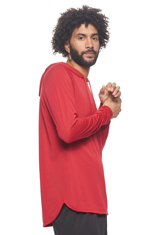 Expert Brand Wholesale Super Soft Eco-Friendly Performance Apparel Fashion Sportswear Men's Hoodie Shirt Long Sleeve Made in USA scarlet 2#scarlet