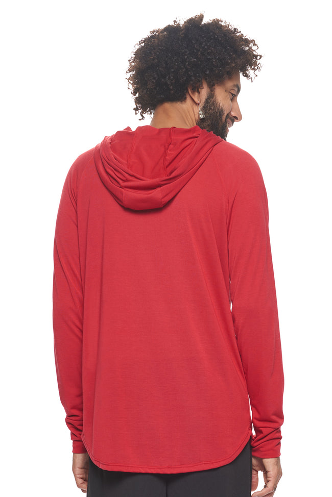 Expert Brand Wholesale Super Soft Eco-Friendly Performance Apparel Fashion Sportswear Men's Hoodie Shirt Long Sleeve Made in USA scarlet 3#scarlet
