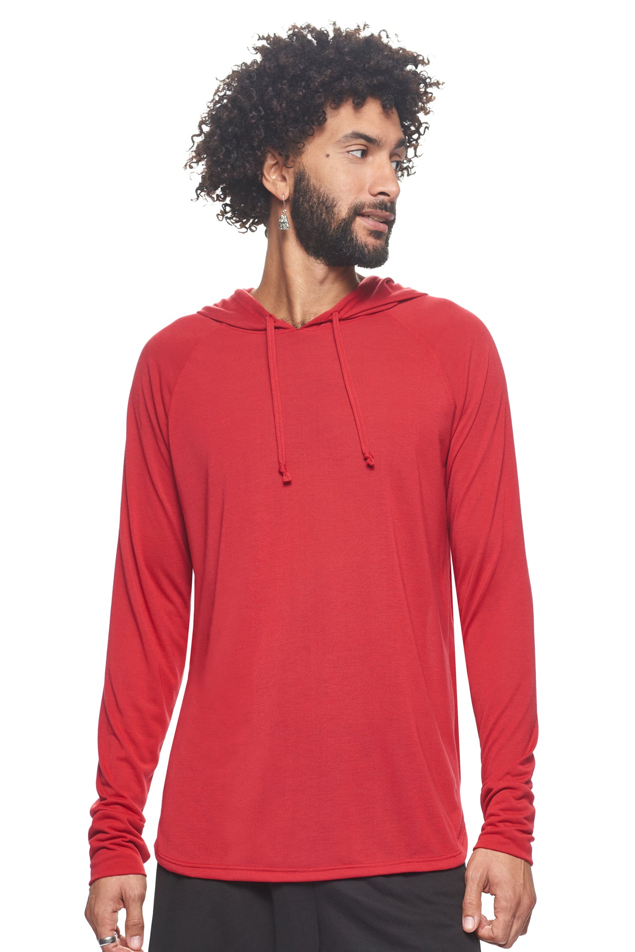 Expert Brand Wholesale Super Soft Eco-Friendly Performance Apparel Fashion Sportswear Men's Hoodie Shirt Long Sleeve Made in USA scarlet#scarlet