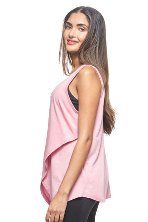 Expert Brand Wholesale Women's Sustainable Micromodal MoCA™ Tie-Front Tank pale pink 3#pale-pink