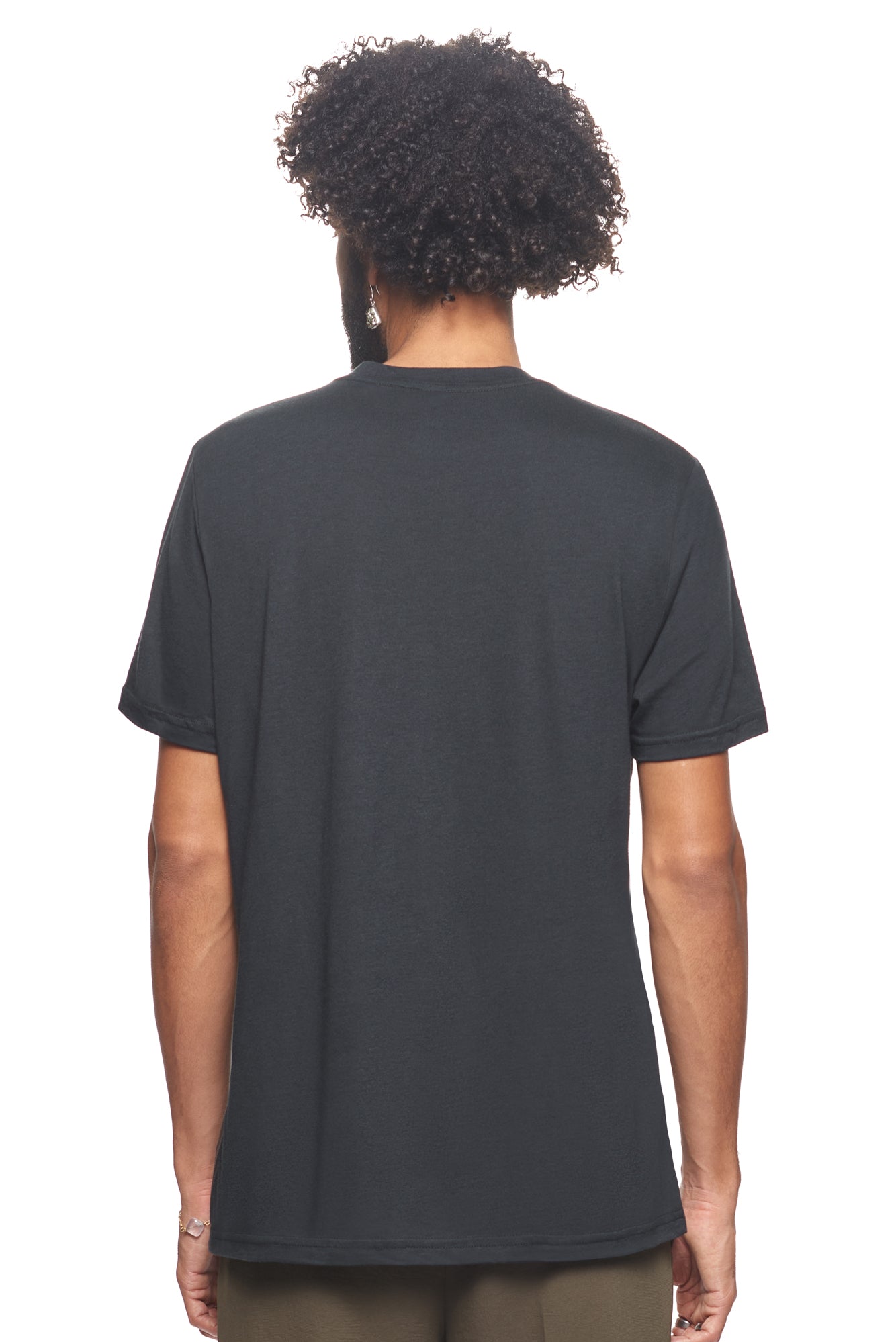 Expert Brand Wholesale Sustainable Eco-Friendly Hemp Organic Cotton Men's crewneck T-Shirt Made in the USA 3#black