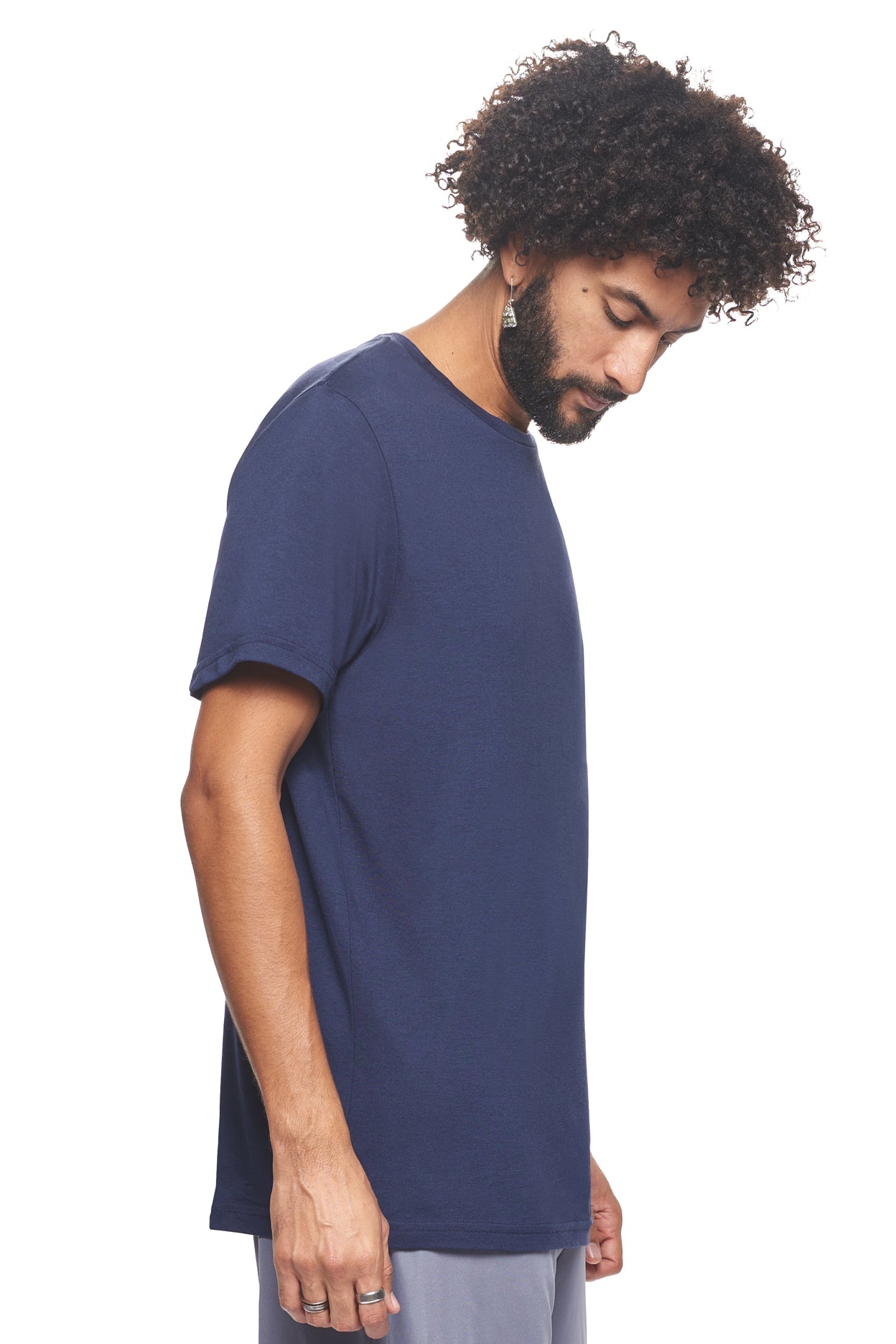 Expert Brand Wholesale Sustainable Eco-Friendly Hemp Organic Cotton Men's crewneck T-Shirt Made in the USA deep pacific blue 2#deep-pacific