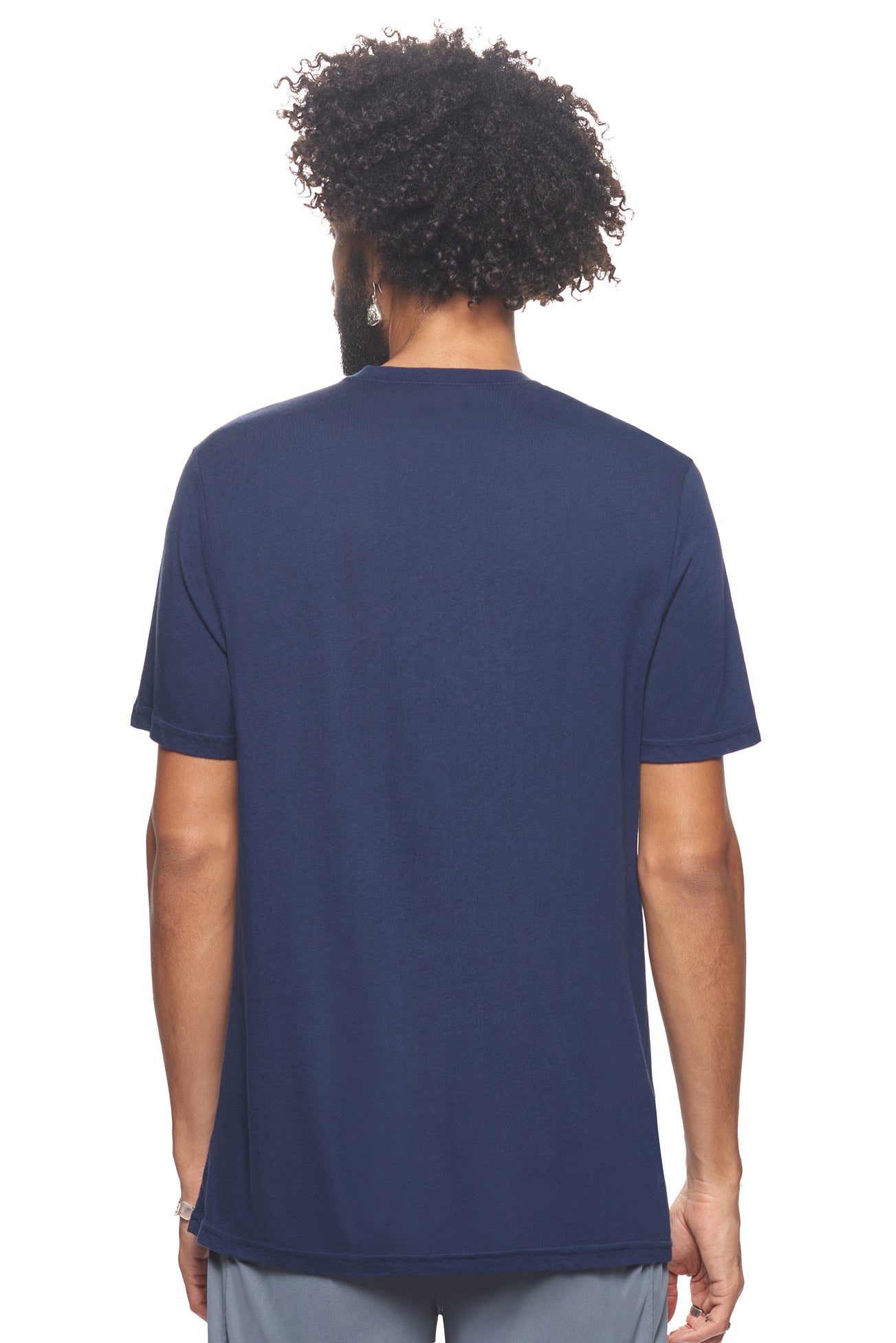 Expert Brand Wholesale Sustainable Eco-Friendly Apparel Micromodal Cotton Men's Crewneck T-Shirt Made in USA navy 4#navy