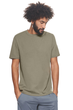 Expert Brand Wholesale Sustainable Eco-Friendly Apparel Micromodal Cotton Men's Crewneck T-Shirt Made in USA olive 4#olive