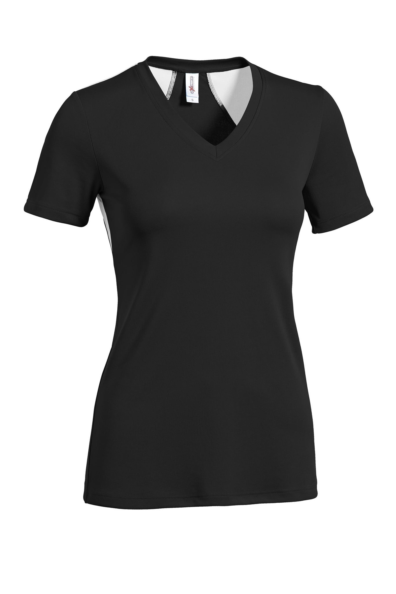 Expert Brand Wholesale Blank Activewear Angel Wings V-Neck Black#black-white