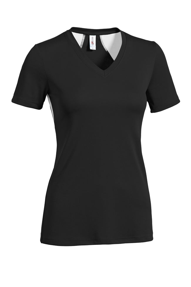 Expert Brand Wholesale Blank Activewear Angel Wings V-Neck Black#black-white