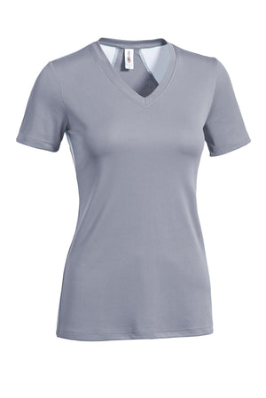 Expert Brand Wholesale Blank Activewear Angel Wings V-Neck Steel#steel-white