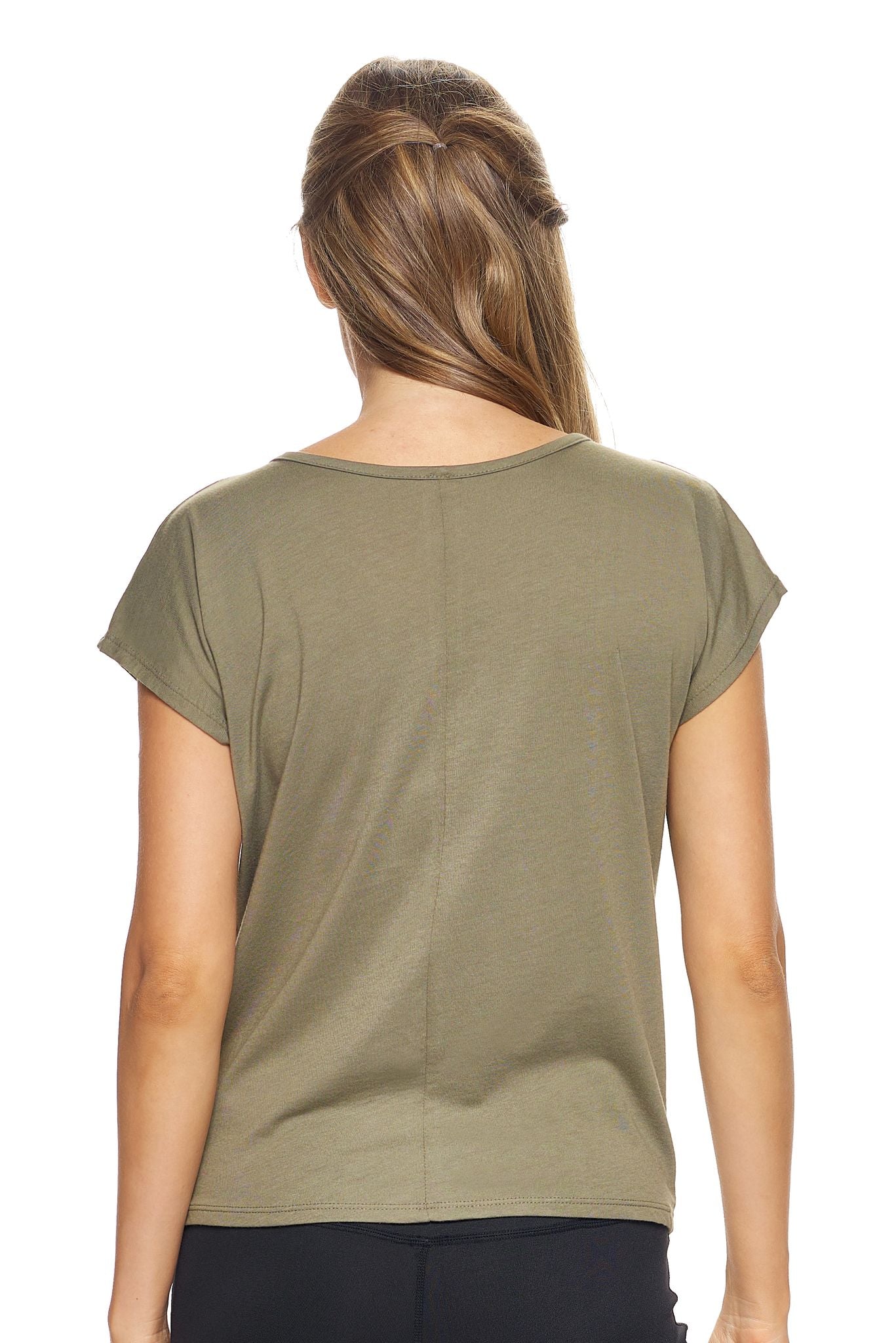 MC273🇺🇸🍃 MoCA™ Split Front Tie Tee - Expert Brand#olive