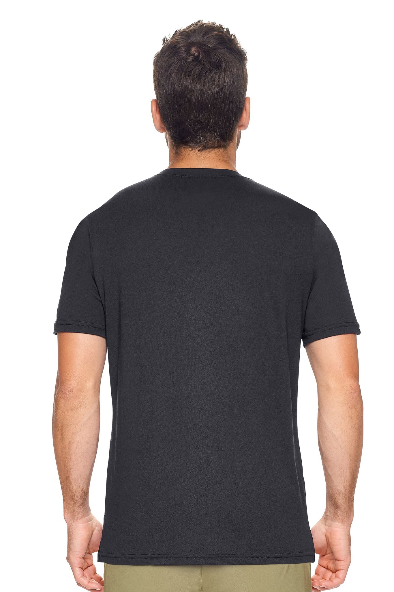 Expert Brand Wholesale Sustainable Eco-Friendly Apparel Micromodal Cotton Men's Crewneck T-Shirt Made in USA black 3#black