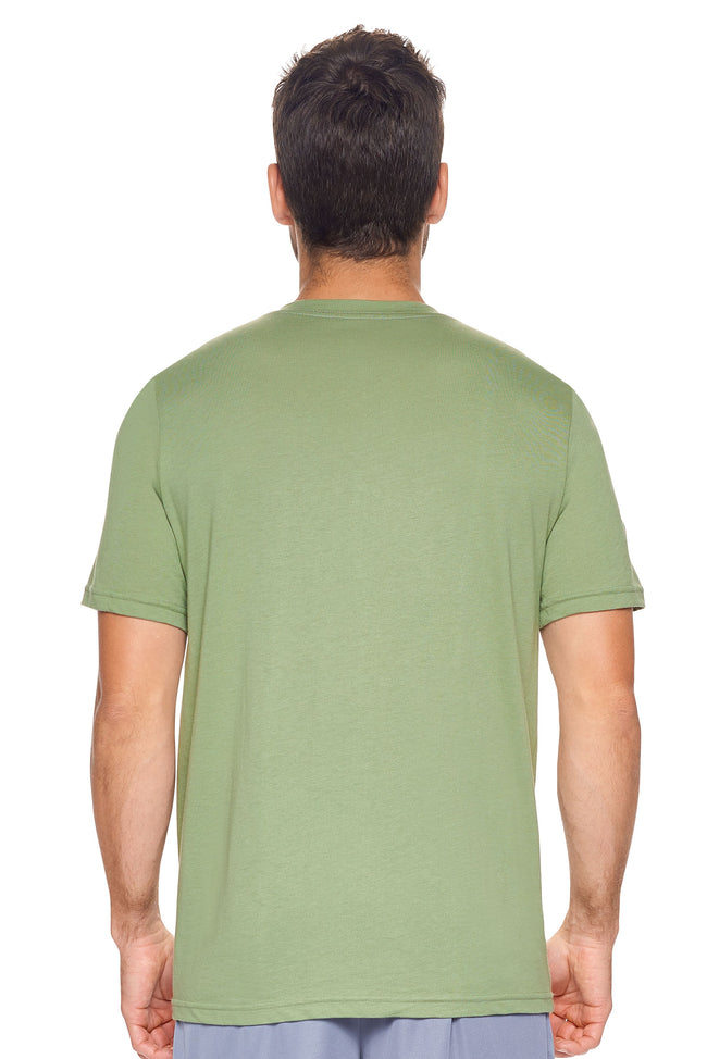 Expert Brand Wholesale Sustainable Eco-Friendly Apparel Micromodal Cotton Men's V-neck T-Shirt Made in USA meadow green 3#meadow