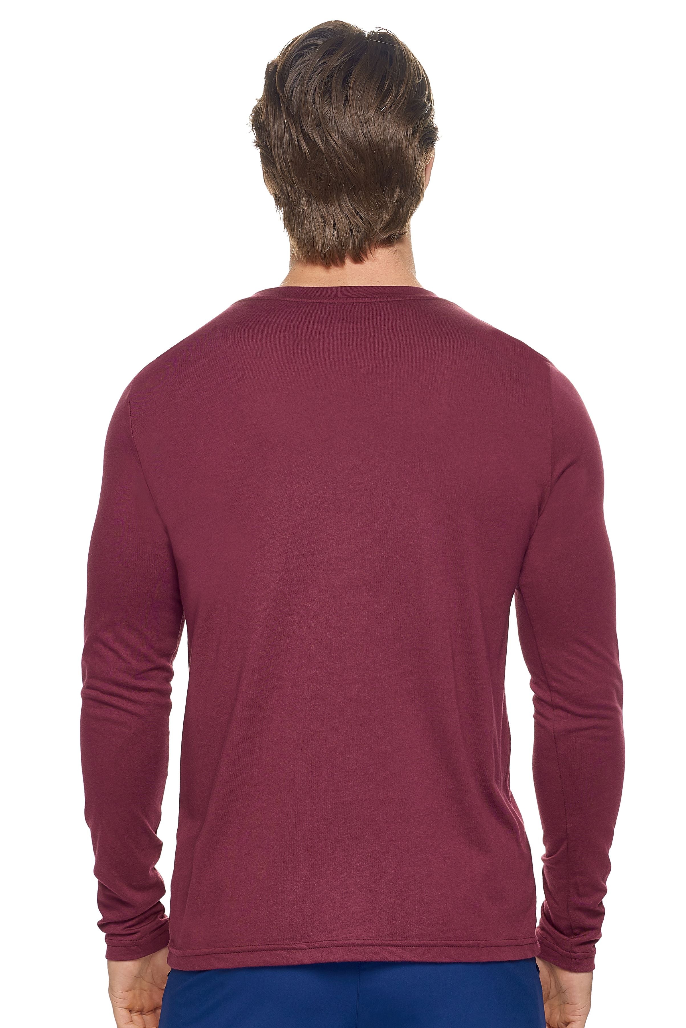 MC917🇺🇸🍃 MoCA™ V-Neck Long Sleeve Tee - Expert Brand#maroon