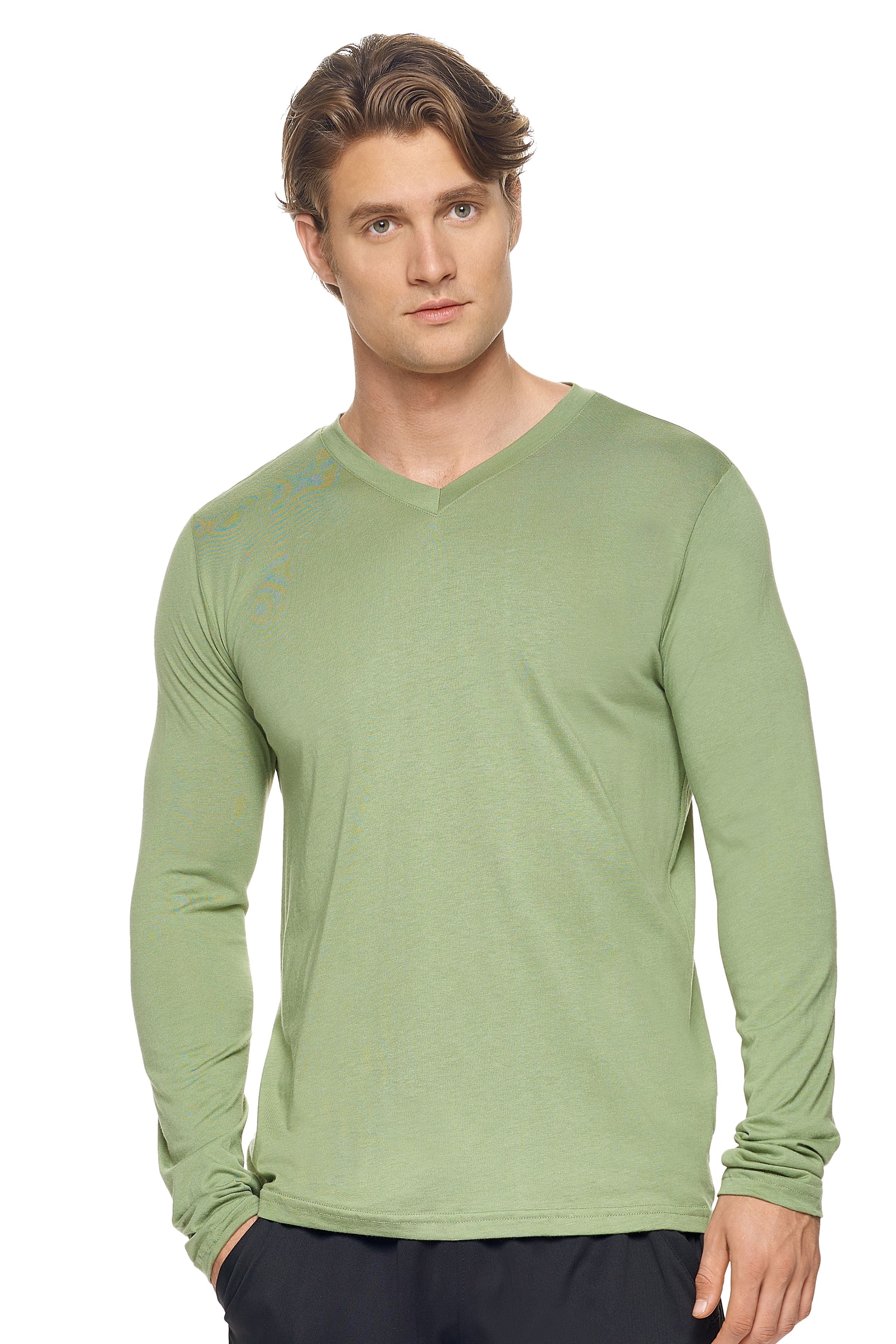 MC917🇺🇸🍃 MoCA™ V-Neck Long Sleeve Tee - Expert Brand#meadow