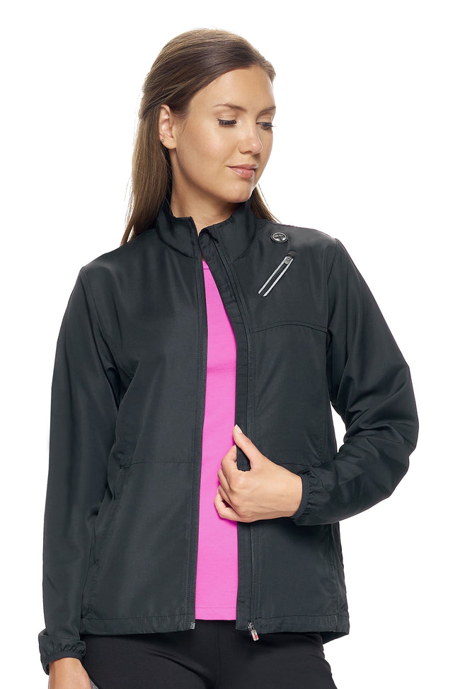 Expert Brand Wholesale Women's Water Resistant Run Away Jacket in black#black