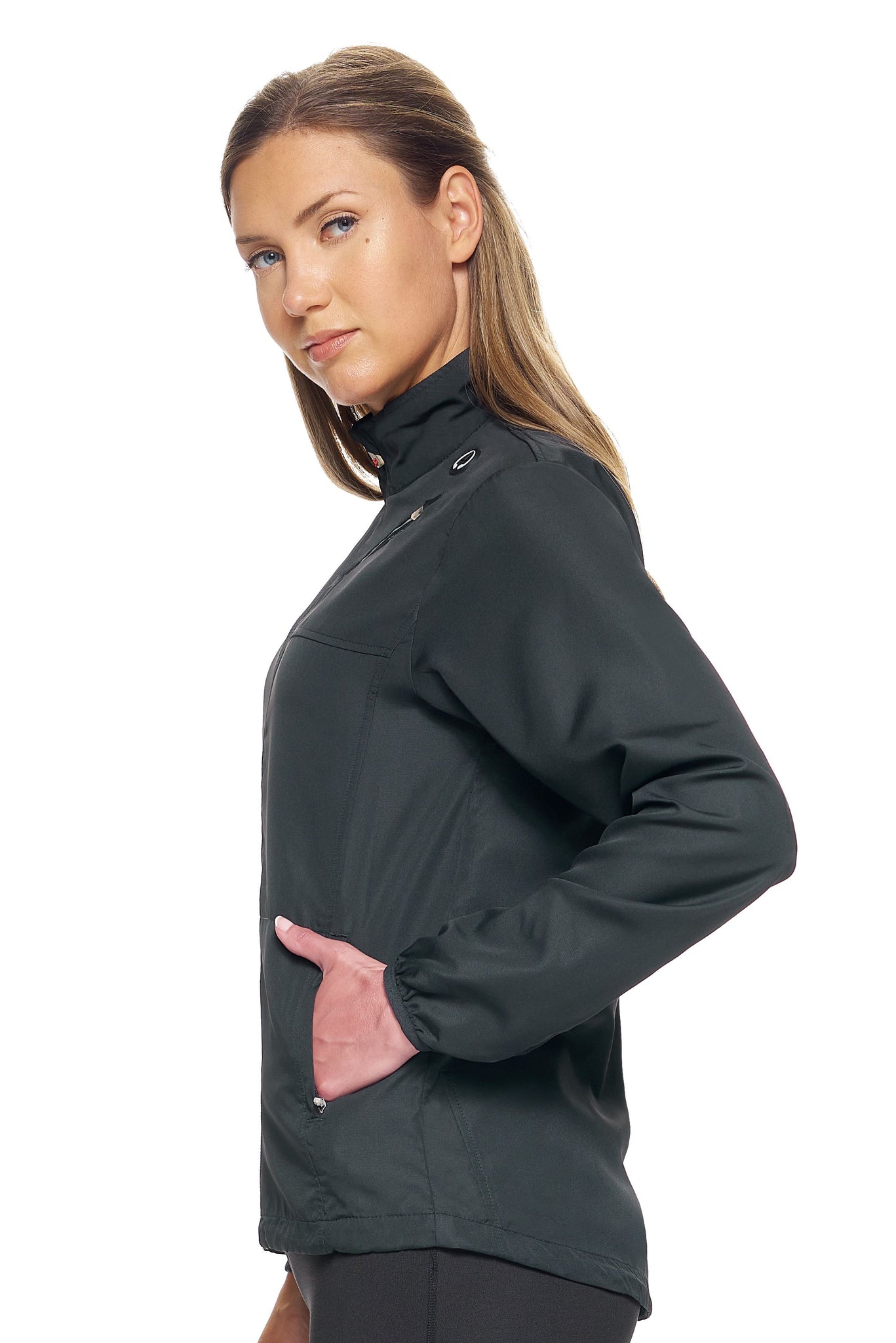 Expert Brand Wholesale Women's Water Resistant Run Away Jacket in black image 3#black