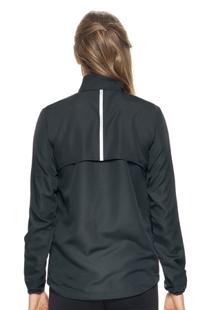 Expert Brand Wholesale Women's Water Resistant Run Away Jacket in black image 4#black