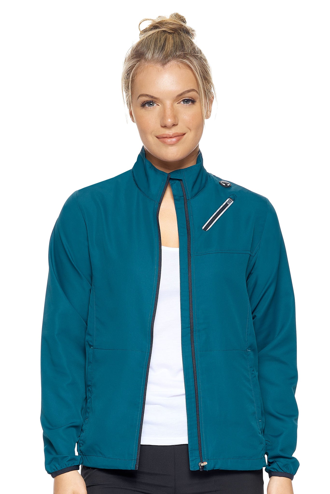 Expert Brand Wholesale Women's Water Resistant Run Away Jacket in emerald#emerald