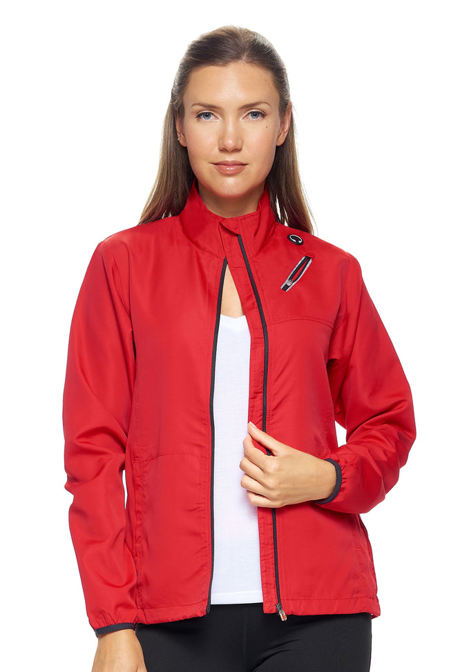 Expert Brand Wholesale Women's Water Resistant Run Away Jacket in red#red