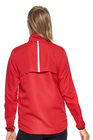Expert Brand Wholesale Women's Water Resistant Run Away Jacket in red image 4#red