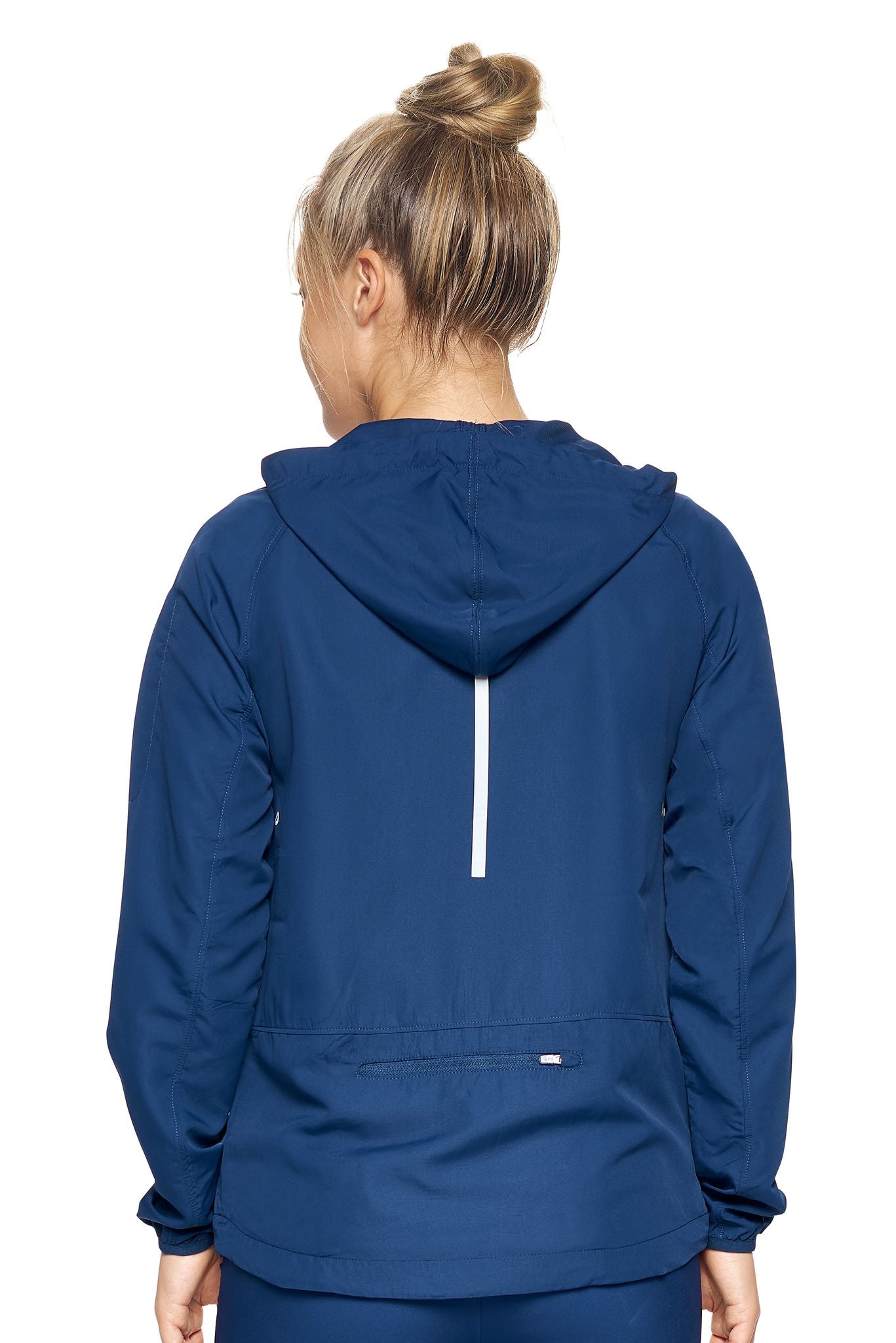 Expert Brand Wholesale Women's Water Resistant Hooded Swift Tec Jacket in navy Image 4#navy