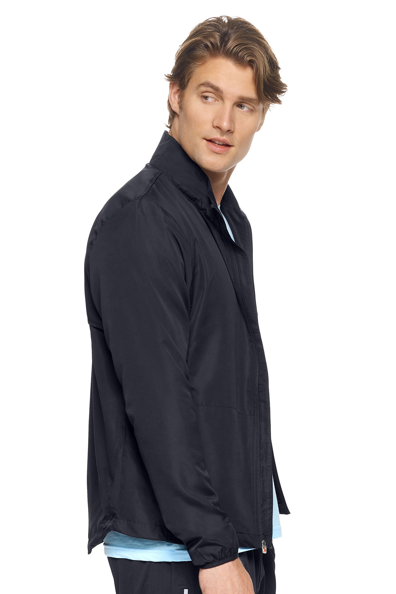 Expert Brand Wholesale Men's Water Resistant Run Away Jacket in black image 3#black