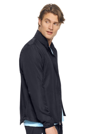 Expert Brand Wholesale Men's Water Resistant Run Away Jacket in black image 3#black