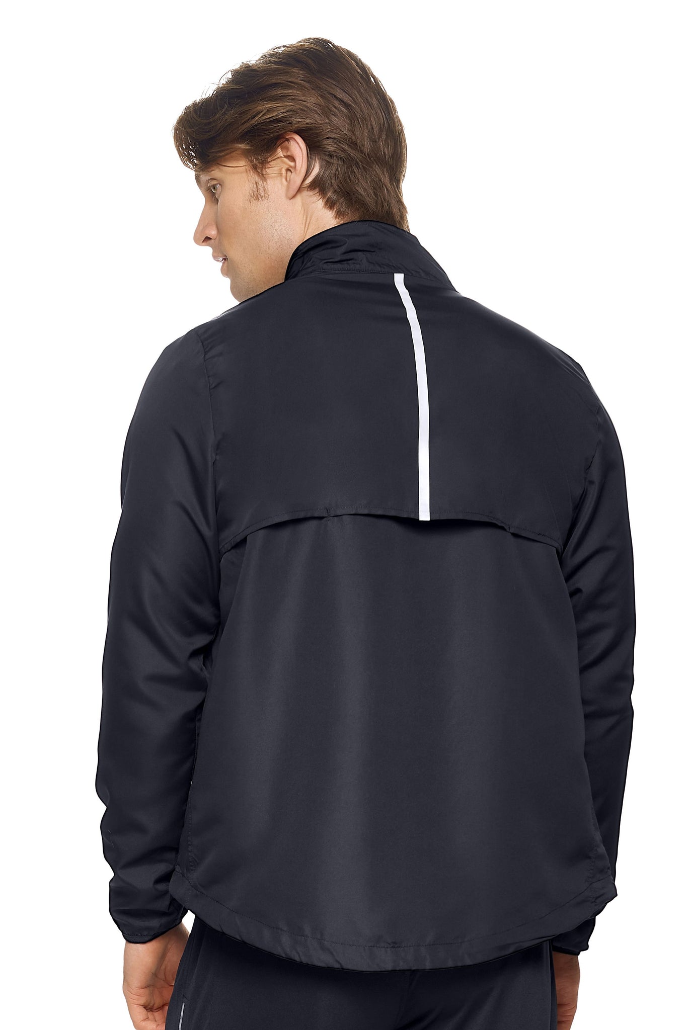 Expert Brand Wholesale Men's Water Resistant Run Away Jacket in black image 4#black