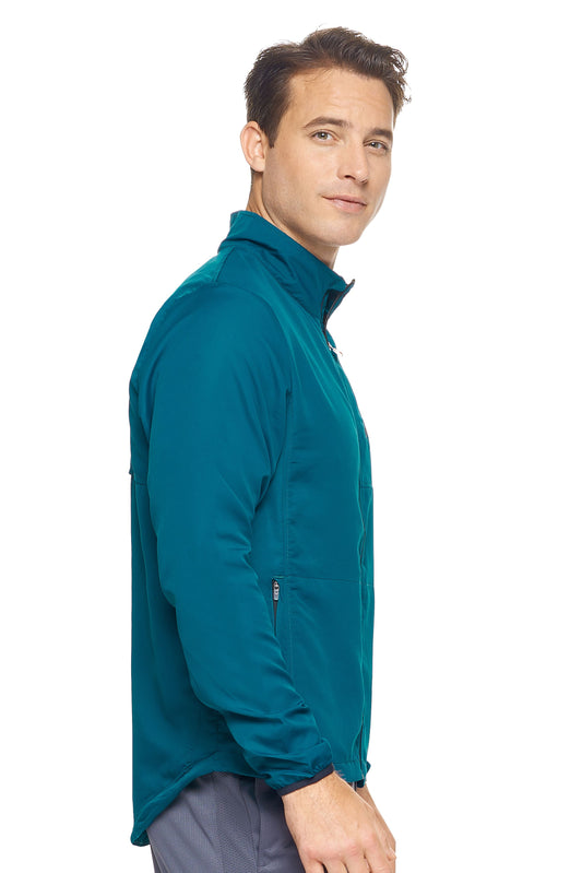 Expert Brand Wholesale Men's Water Resistant Run Away Jacket in emerald image 2#emerald