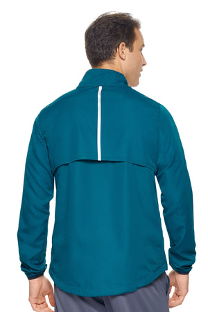 Expert Brand Wholesale Men's Water Resistant Run Away Jacket in emerald image 3#emerald