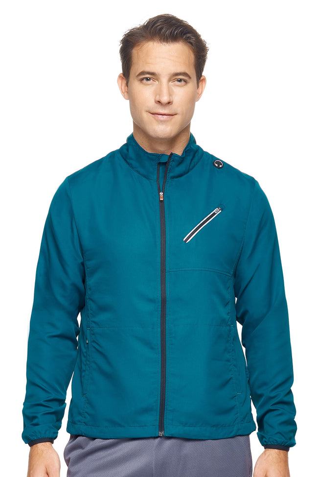 Expert Brand Wholesale Men's Water Resistant Run Away Jacket in emerald#emerald
