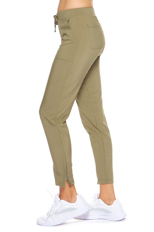 Expert Brand Wholesale Women's City Joggers in Olive Green Image 2#olive-green