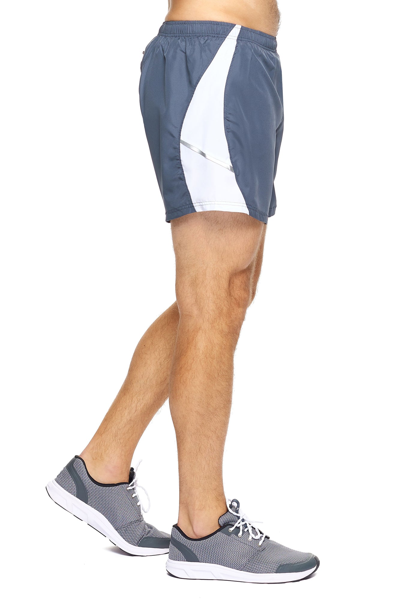 Expert Brand Wholesale Men's Sonic Shorts Running Gym in graphite white image 2#graphite-white