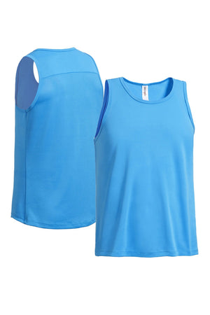 Expert Brand Wholesale Men's pk maX™ Workout Sleeveless Mesh Tech Safety Blue#safety-blue