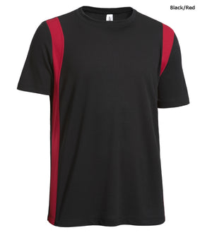 Expert Brand Wholesale Men's Oxymesh™ Weekend Colorblock Tee in Forest Black Red#black-red