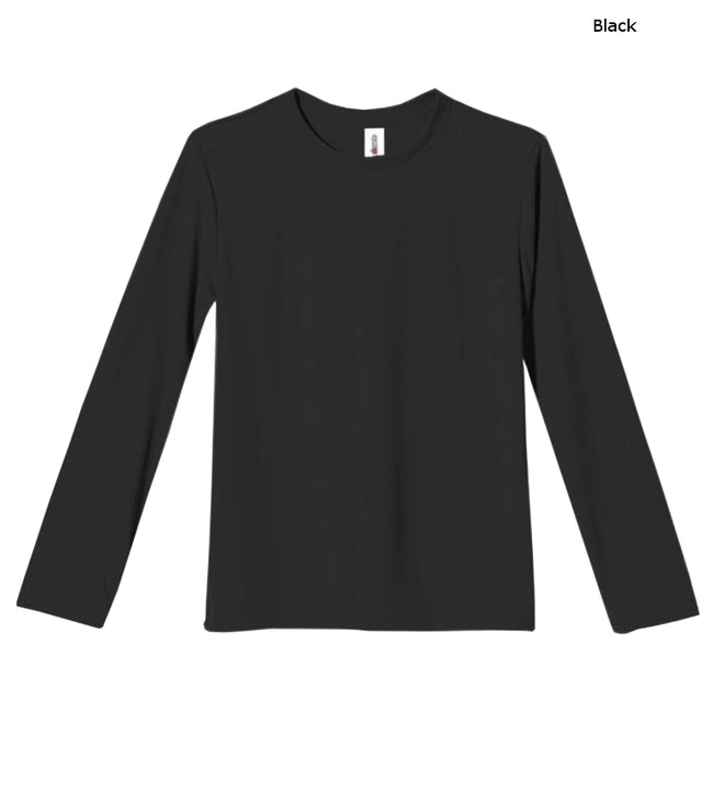 Expert Brand Wholesale Youth Kids Oxymesh Long Sleeve Tec Tee Black