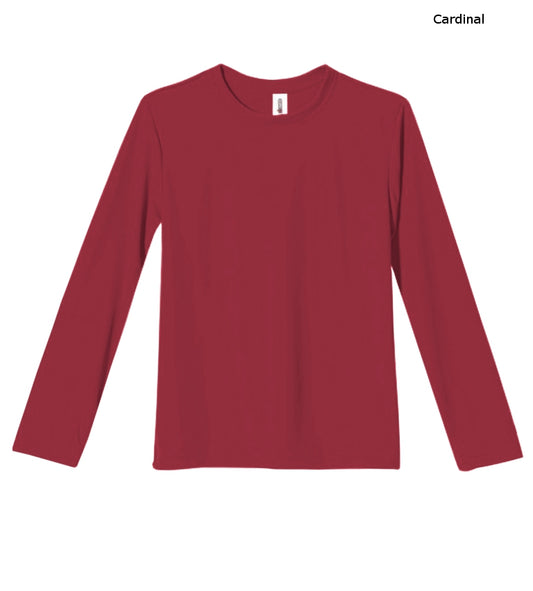 Expert Brand Wholesale Youth Kids Oxymesh Long Sleeve Tec Tee  Cardinal Red