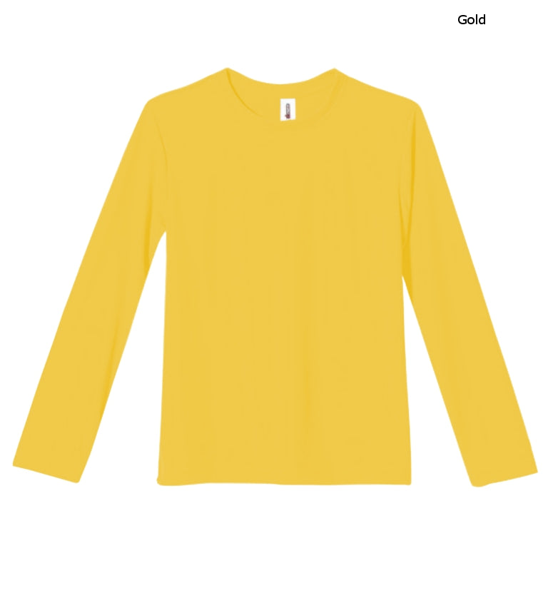 Expert Brand Wholesale Youth Kids Oxymesh Long Sleeve Tec Tee Gold