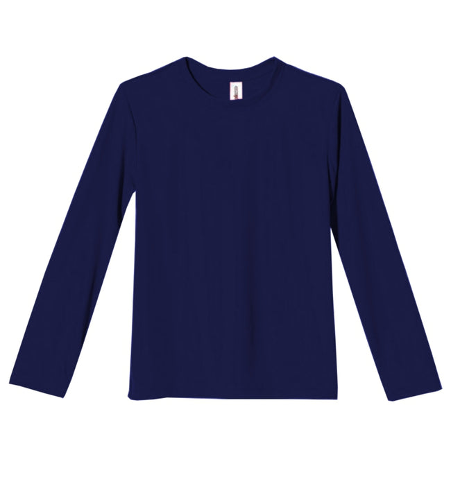 Expert Brand Wholesale Youth Kids Oxymesh Long Sleeve Tec Tee navy Blue